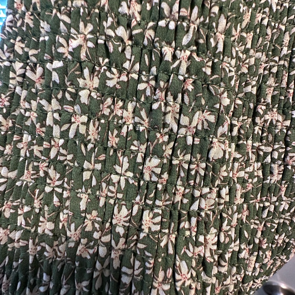 Petal & Pup Green A-Line Pleated Dress